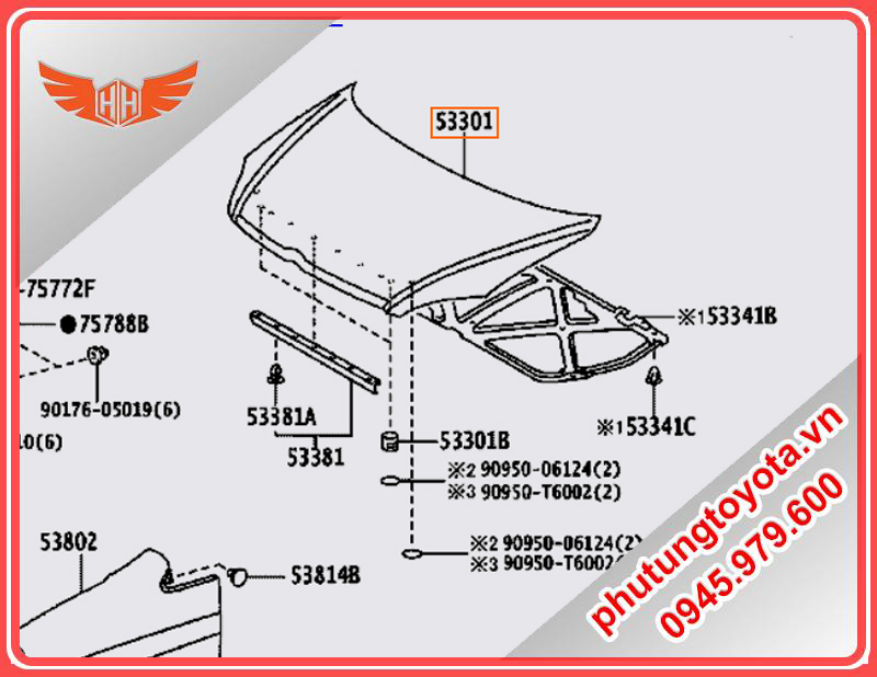 Nắp capo xe innova