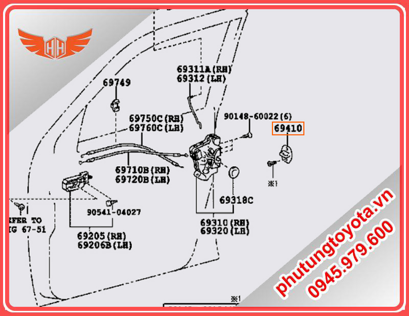 Ngàm cửa xe toyota innova